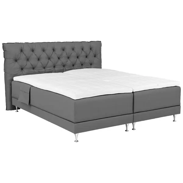 Pat Boxspring, 180/200 cm, gri