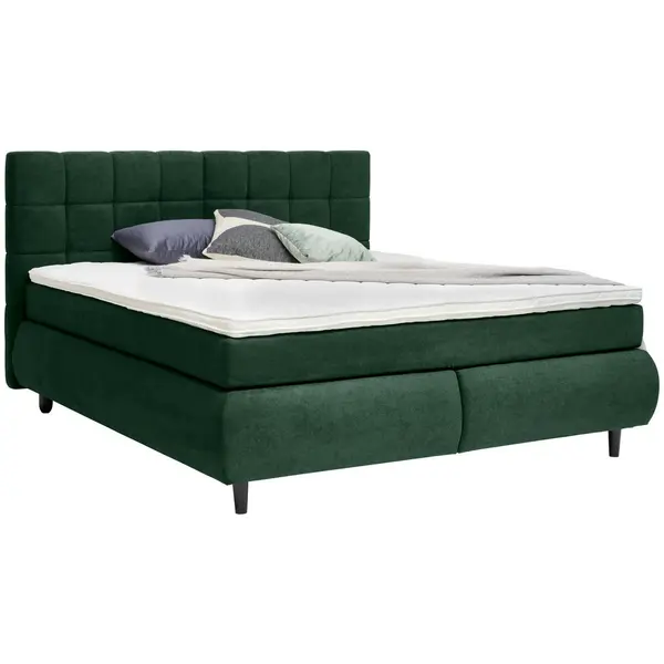 Pat Boxspring, 180/200 cm, verde închis