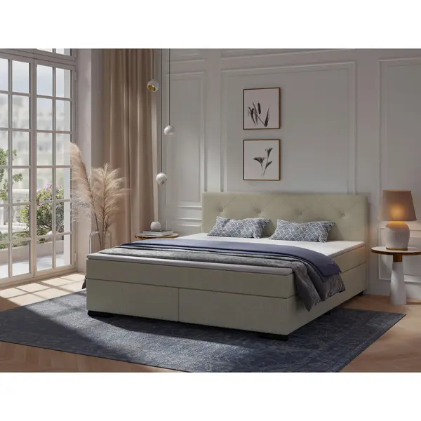 Pat Boxspring, 180/220 cm, bej