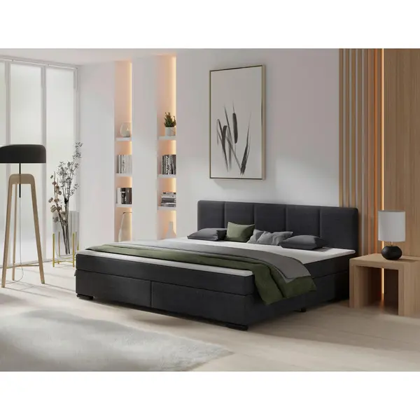 Pat Boxspring, 240/200 cm, antracit