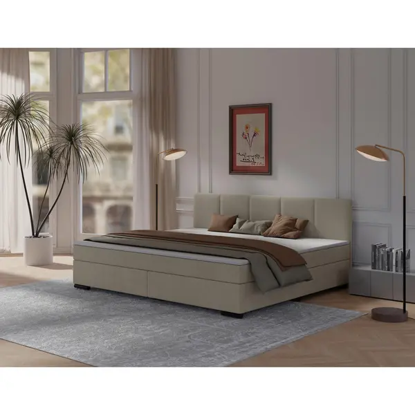 Pat Boxspring, 240/200 cm, bej