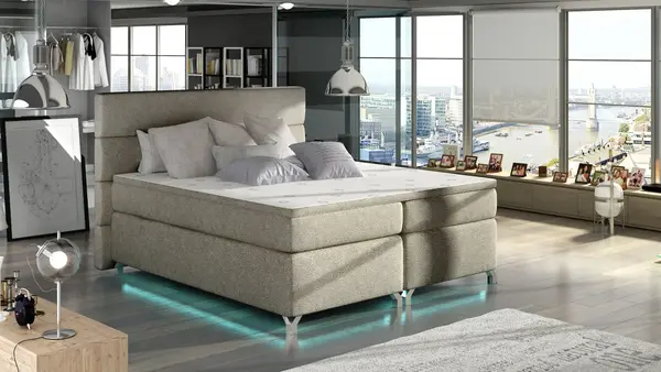 Pat boxspring Amadeo LED 140x200 cm Dora 22