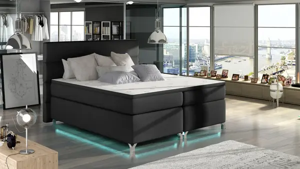 Pat boxspring Amadeo LED 160x200 cm Soft 11