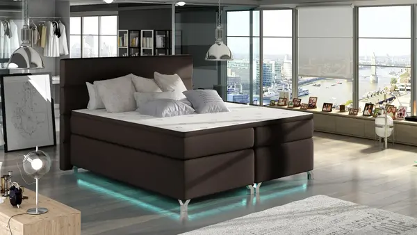 Pat boxspring Amadeo LED 160x200 cm Soft 66