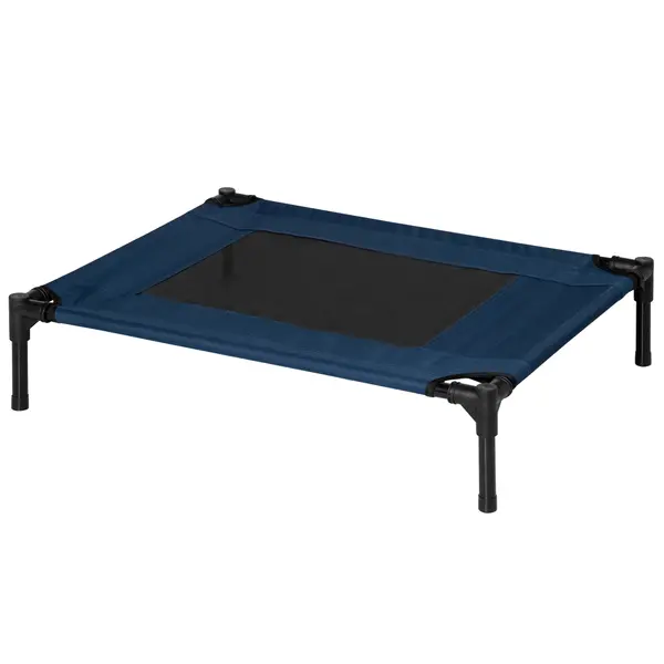 Pat Confortabil pentru Câinișori PawHut, Design Modern, Albastru și Negru, 76x61x18cm | Aosom Romania