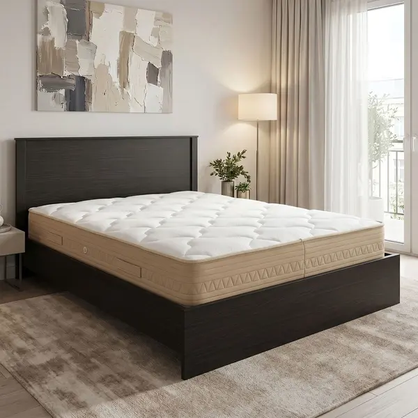 Pat cu saltea, Athos Sleepy, Pako, Wenge 170x206.5x96 cm