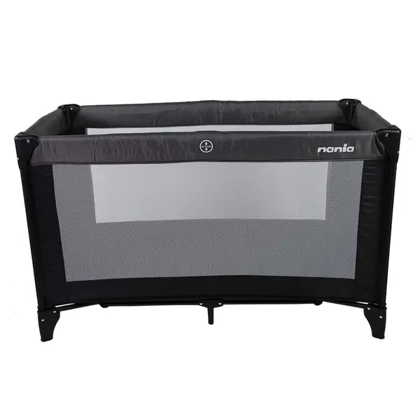 Pat de voiaj cu 2 nivele Nania Soda grey pliere compacta, robust, geanta transport inclusa