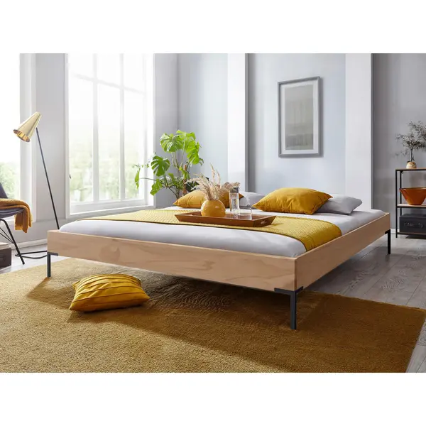 Pat Futon, 140/200 cm, culoare lemn molid