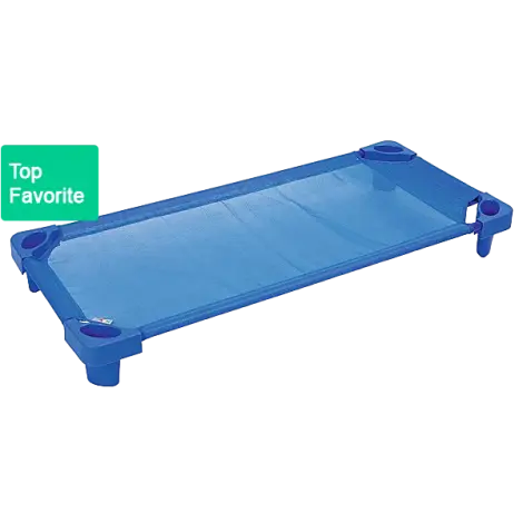 Pat gradinita Superpozabil,132 cm Albastru
