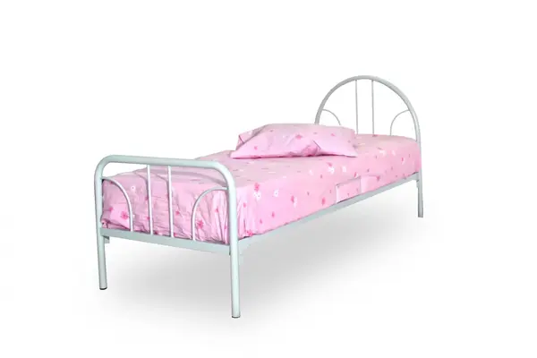 Pat metalic Adriana 200 x 90 cm, culoare gri deschis