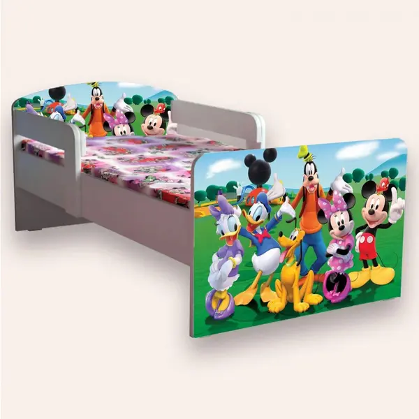 Pat pentru copii Clubul lui Mickey, cu manere, 2-8 ani, 140x70 cm