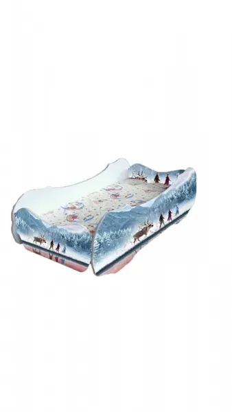 Pat pentru copii Frozen-Regatul de gheata Alb, 2-8 ani, 140x70 cm