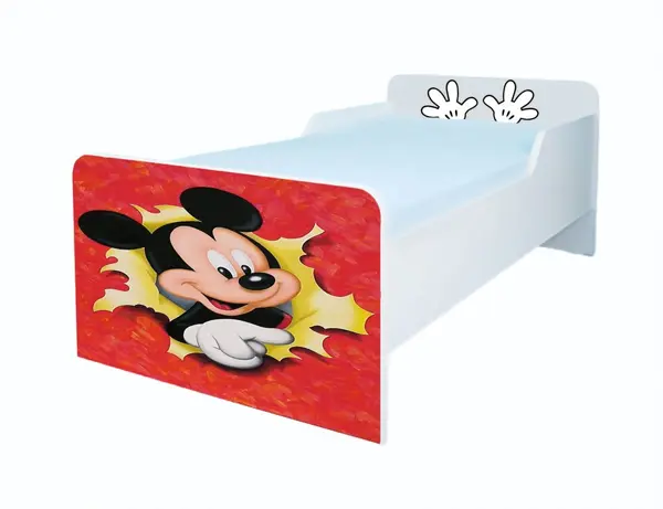 Pat pentru copii Mickey Mouse, 2-8 ani, 140x70 cm