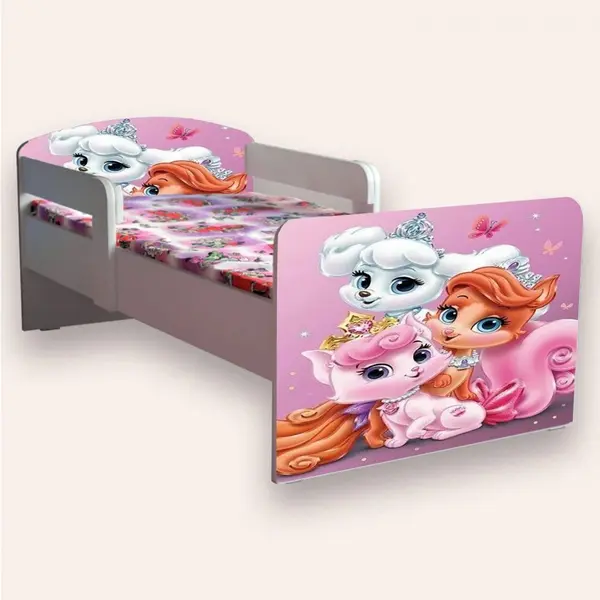 Pat pentru copii Palace Pets cu manere si saltea, 2-12 ani, 160x80 cm