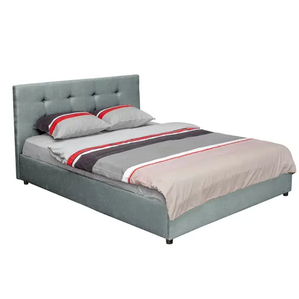 Pat tapitat 140x200 cm ECONO CLASIC, gri verzui
