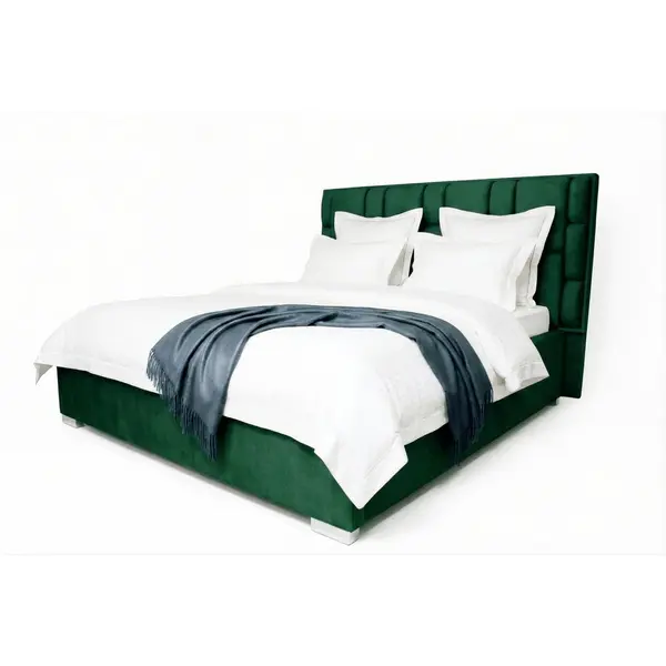 Pat Tapițat, 160/200 cm, verde