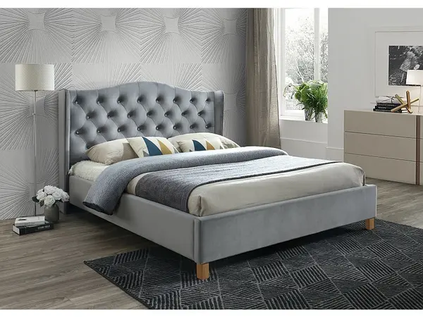 Pat tapitat Aspen velvet gri Blu14 - 180 x 200 cm