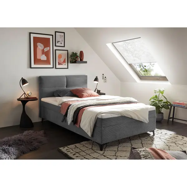 Pat Tip Boxspring, 120/200 cm, gri