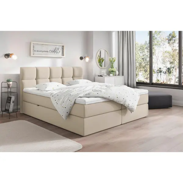 Pat Tip Boxspring, 140/200 cm, crem