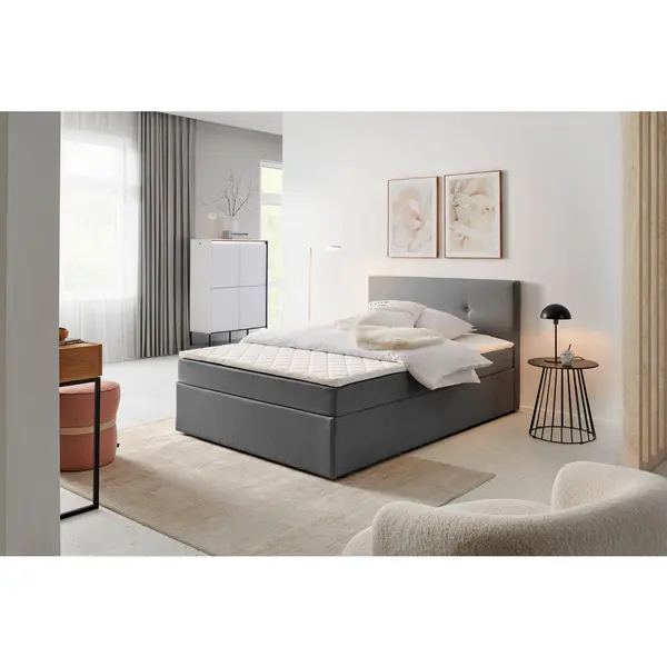 Pat Tip Boxspring, 140/200 cm, gri