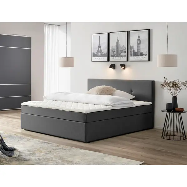 Pat Tip Boxspring, 180/200 cm, gri