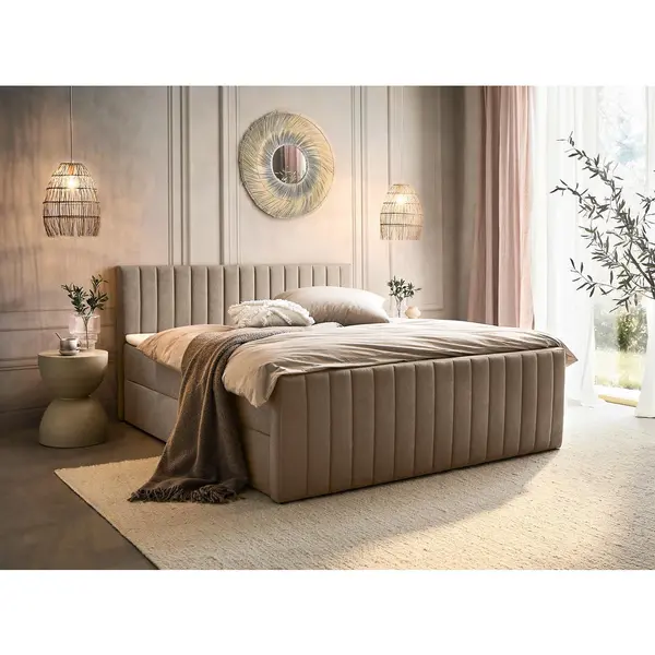 Pat Tip Boxspring, 180/200 cm, taupe