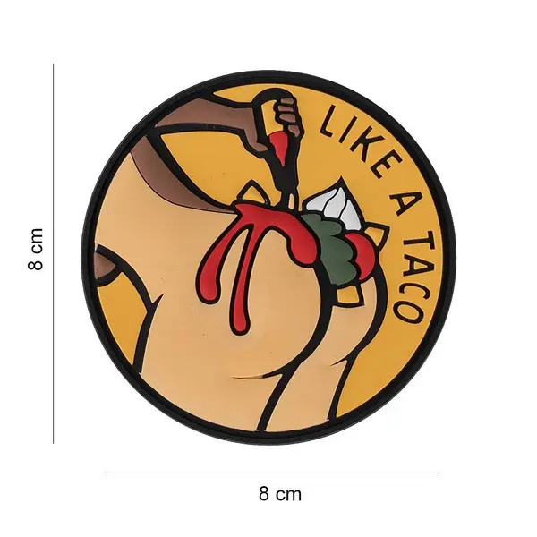 Patch 3D PVC 101INC Like a Taco – Rotund 8 cm - Default Title