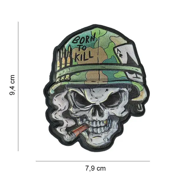 Patch 3D PVC Skull Vietnam Born to Kill - Default Title