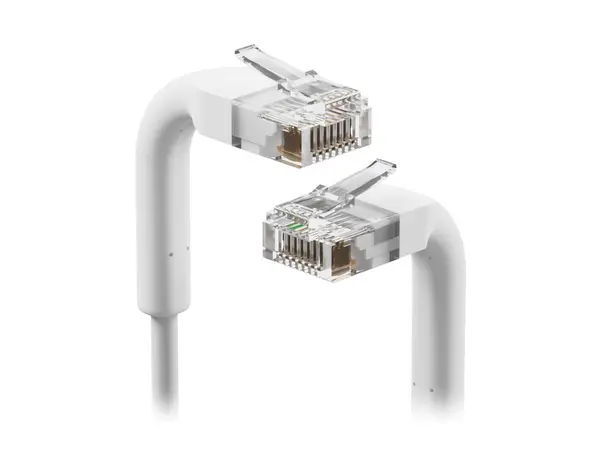 Patch cord CAT6, 0.3m, diametru 3mm, 2x RJ45, alb, Ubiquiti U-CABLE-PATCH-0.3M-RJ45