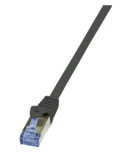 Patch Cord LogiLink CQ4033S, S/FTP, Cat6a, 1m, Negru