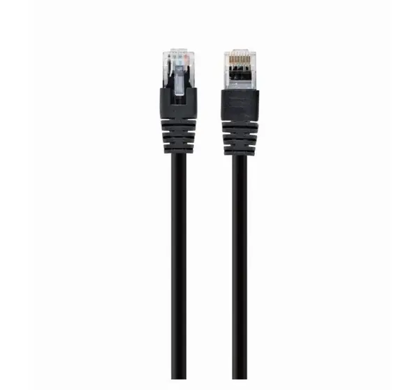 Patch cord UTP Cat5e, 0.5m, negru, AWG26, Cupru-Aluminiu, Gembird SP-PT-CAT5-0.5M-BK