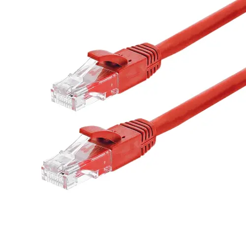 Patch cord UTP Cat6 Gigabit 26AWG cupru, 1.0m, roșu, halogen free, ASYTECH TSY-PC-UTP6-1M-R