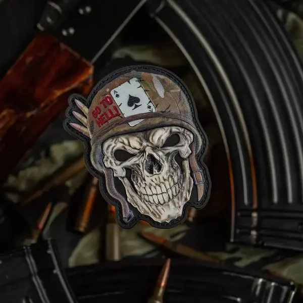 Patch Helmet Skull 3D velcro M-TAC - Default Title