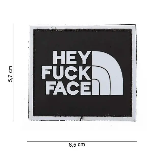 Patch Hey F*** Face PVC 101INC - Default Title