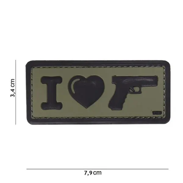 Patch I Love Glock velcro 3D - Default Title