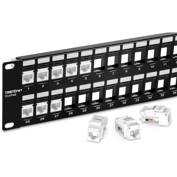 Patch Panel 48 porturi blank keystone 2U - TRENDnet TC-KP48