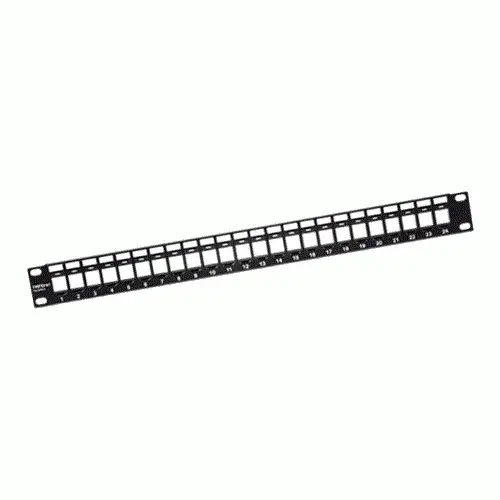 Patch Panel Blank Keystone 24 porturi, 1U, UTP Cat6, negru, TRENDnet TC-KP24