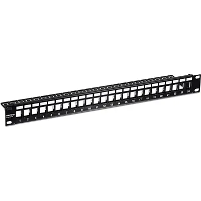 Patch Panel ecranat 24 porturi blank keystone 1U - TRENDnet TC-KP24S