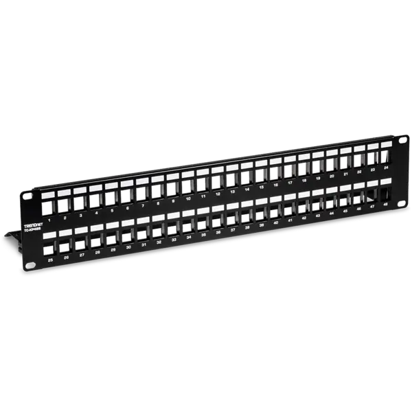 Patch Panel ecranat 48 porturi blank keystone 2U - TRENDnet TC-KP48S
