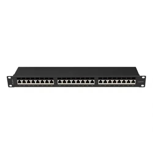 Patch Panel Lanberg PPSA-1024-B, 19inch, 1U, 24 porturi, Cat6, FTP, Negru
