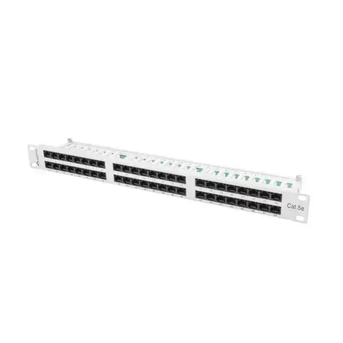 Patch Panel Lanberg PPU5-1048-S, 48 port, 1U, cat. 5e (Gri)