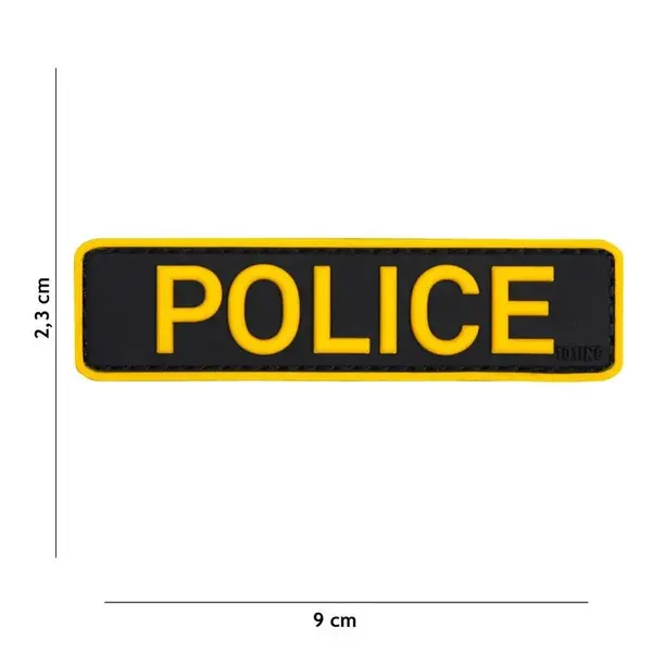 Patch POLICE PVC galben 101INC - Default Title