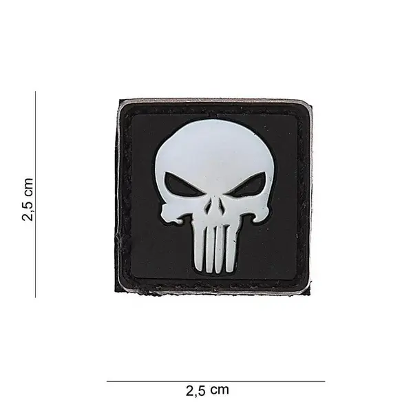 Patch Punisher alb-negru PVC 3d - Default Title