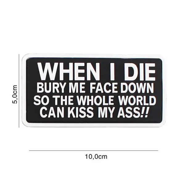 Patch When I Die velcro PVC 101INC - Default Title