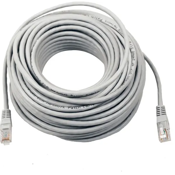 Patchcord cablu UTP CAT6 CCA 8x0.5mm, lungime 40 metri, diametru 6mm, culoare gri