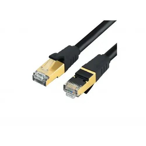 Patchcord SFTP RJ45-RJ45 Cat.7, LSZH, 1m, EMTEX SFTP-7-1-BK-LSZH-EMT
