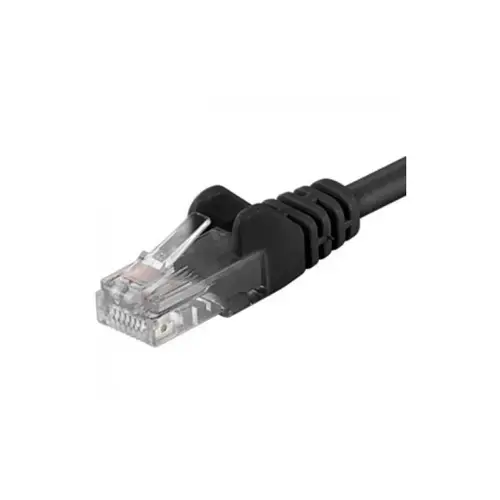 Patchcord UTP PremiumCord RJ45-RJ45 Cat.5e 0.25m, Negru