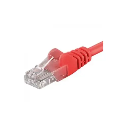 Patchcord UTP PremiumCord RJ45-RJ45 Cat.5e 0.25m, Rosu