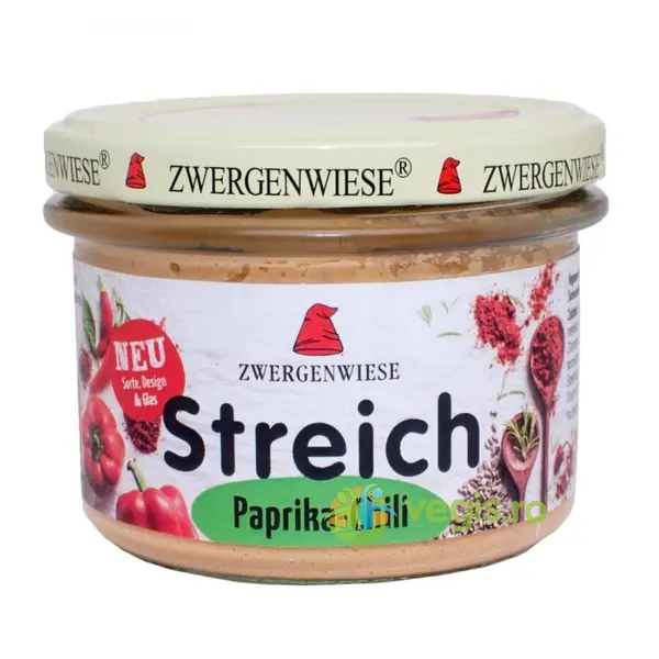 Pate Vegetal cu Ardei Rosu si Chilli Ecologic/Bio 180g