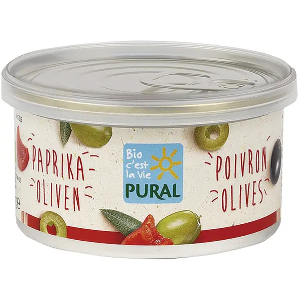 Pate vegetal cu ardei si masline vegan, eco - 125 g
